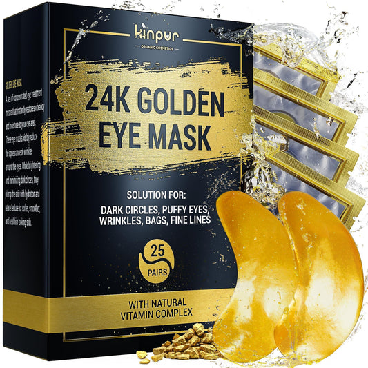 50Pcs 24K Gold under Eye Patches with Collagen